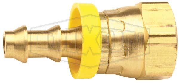 Female NPSM Swivel x Push-on Hose Barb Ball Seat